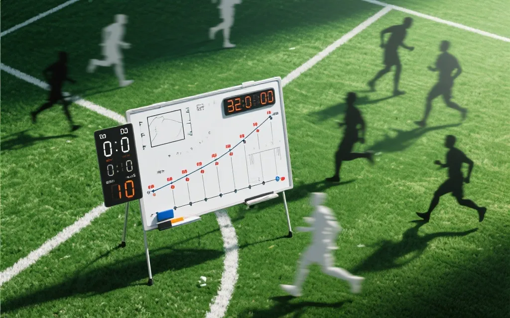 战术板与比分时间轴的可视化示意图